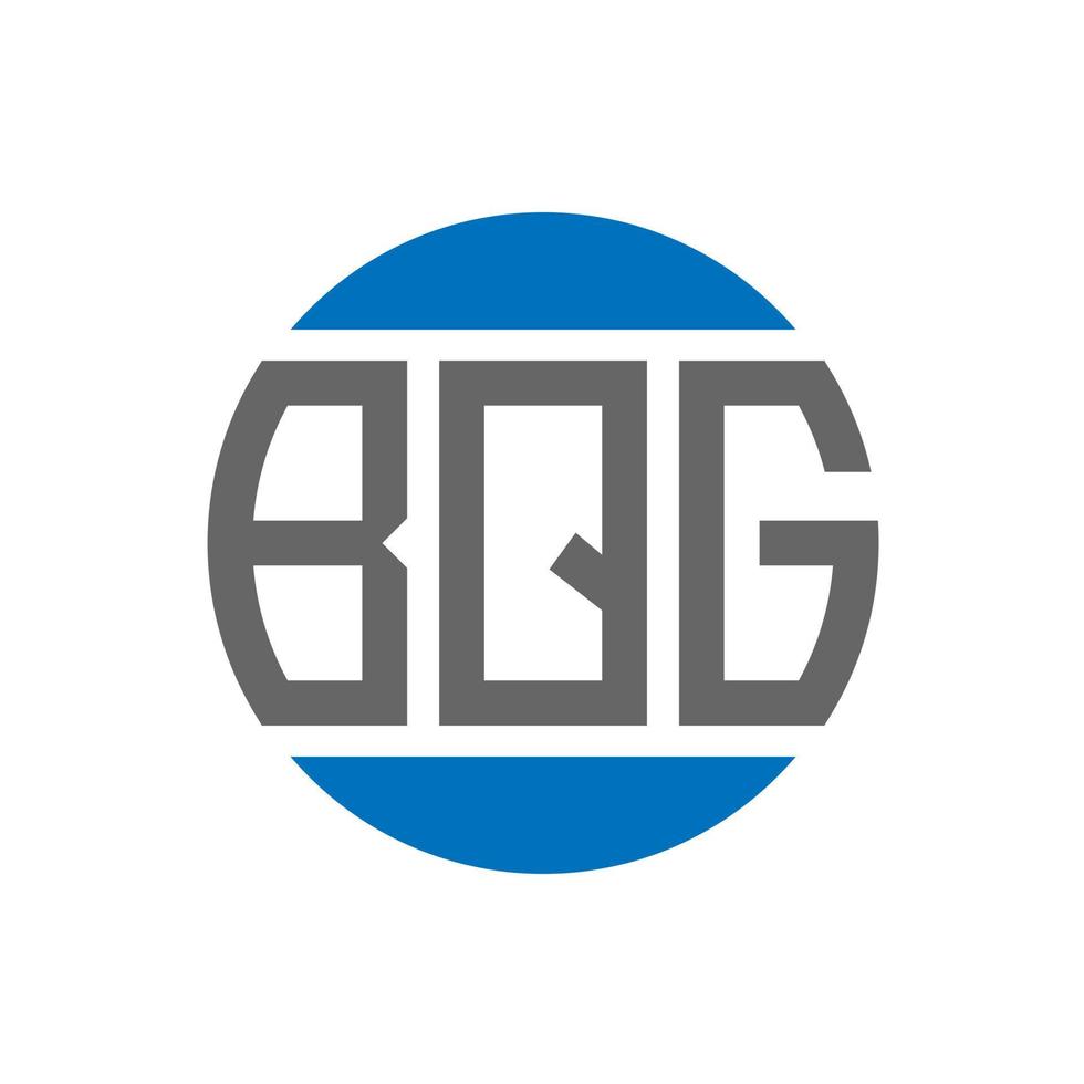 bqg-Brief-Logo-Design auf weißem Hintergrund. bqg kreative Initialen Kreis Logo-Konzept. bqg Briefgestaltung. vektor