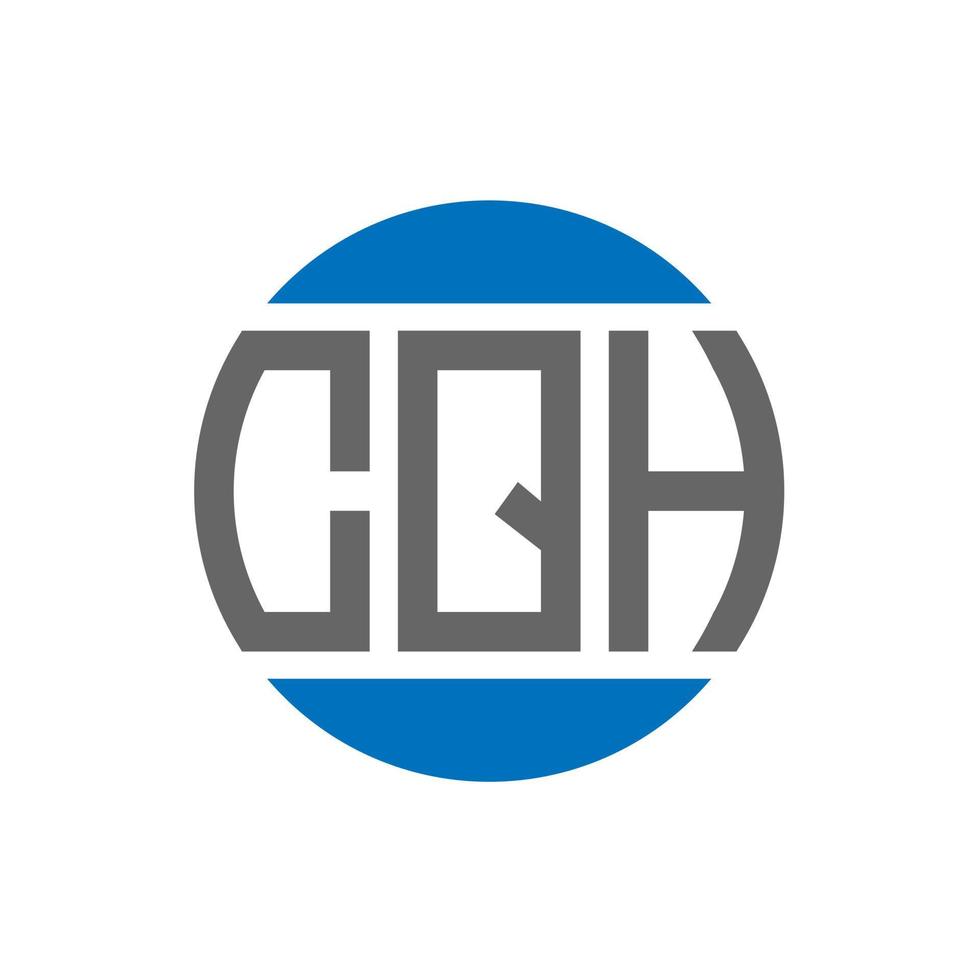 cqh-Buchstaben-Logo-Design auf weißem Hintergrund. cqh kreative initialen kreis logo-konzept. cqh Briefgestaltung. vektor