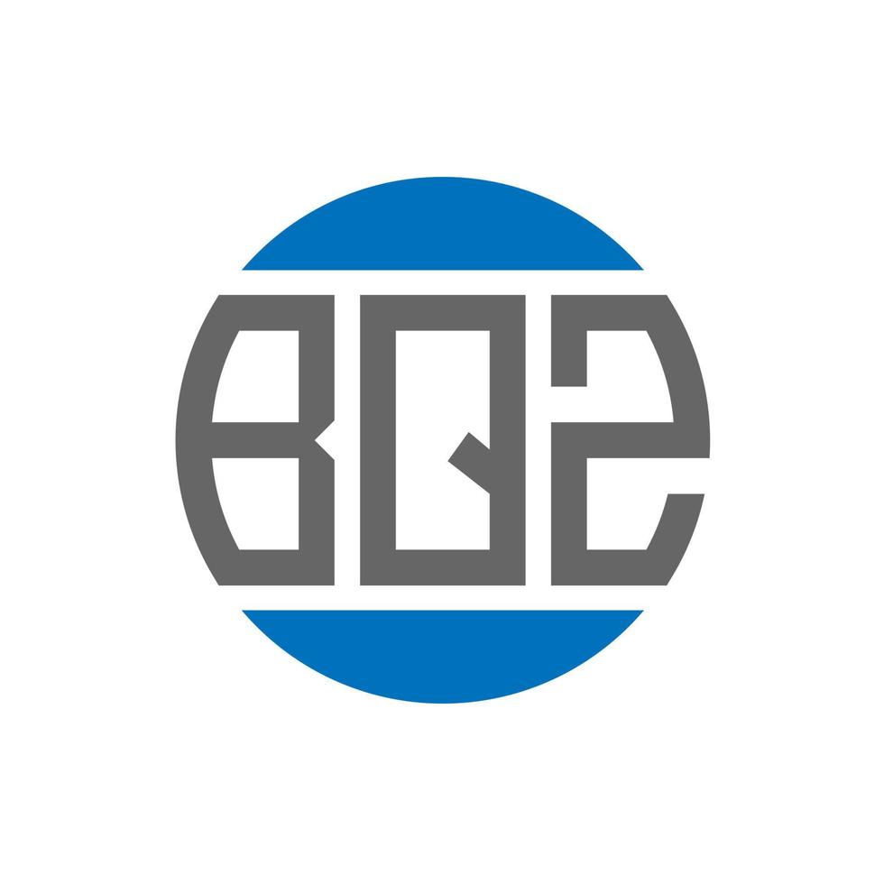 bqz-Brief-Logo-Design auf weißem Hintergrund. bqz kreative Initialen Kreis-Logo-Konzept. bqz Briefgestaltung. vektor