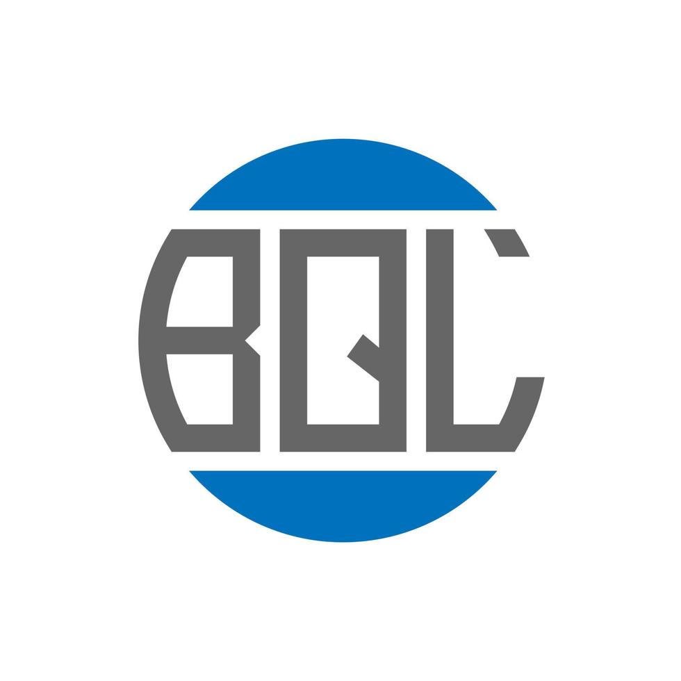 bql-Brief-Logo-Design auf weißem Hintergrund. bql creative initials circle logo-konzept. bql Briefgestaltung. vektor