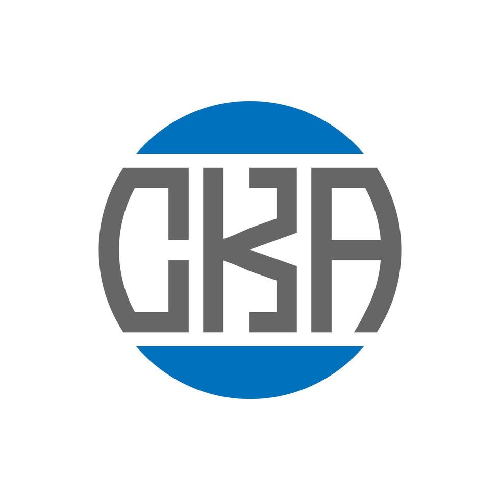 cka-Buchstaben-Logo-Design auf weißem Hintergrund. cka kreative initialen kreis logokonzept. cka-Briefgestaltung. vektor
