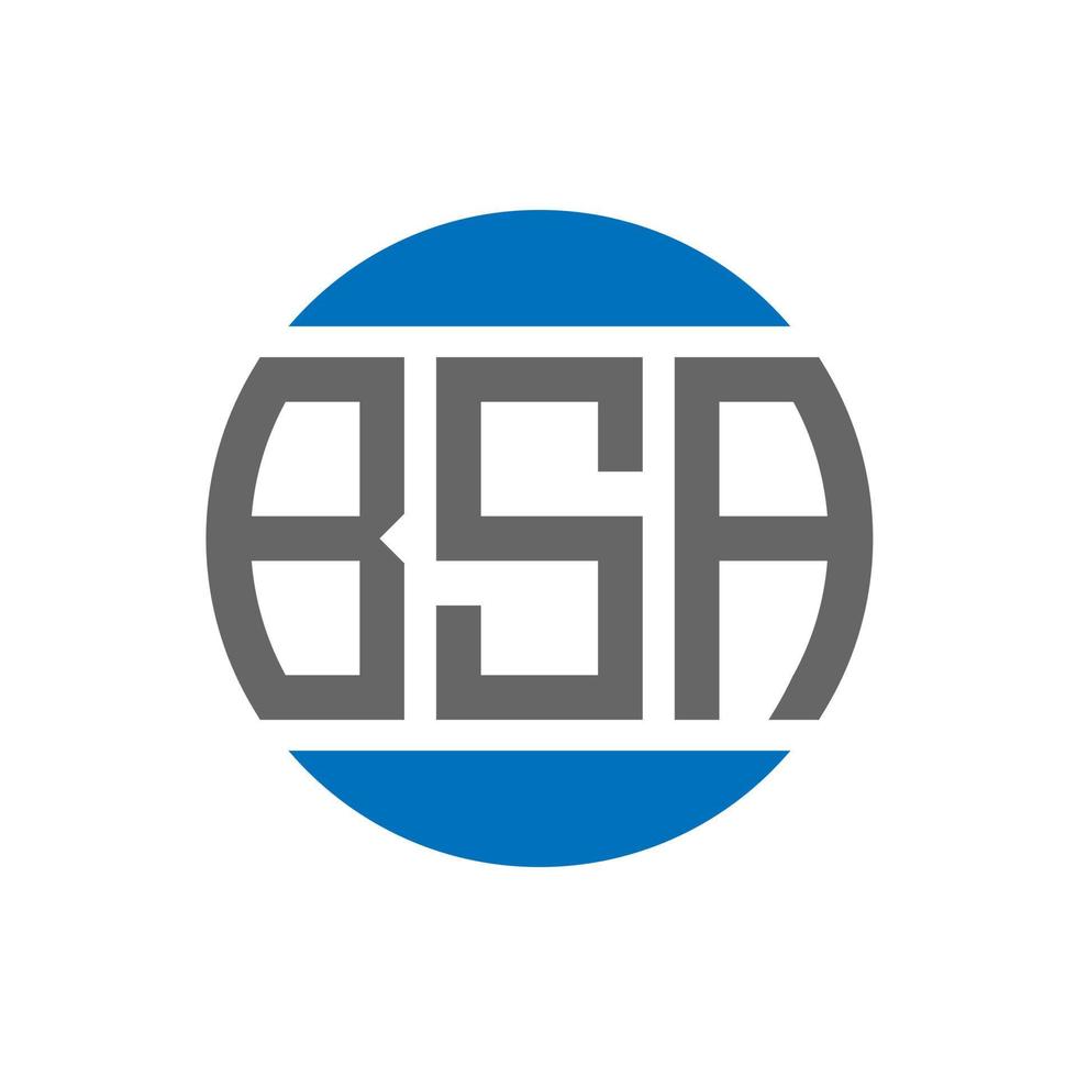 bsa-Buchstaben-Logo-Design auf weißem Hintergrund. bsa creative initials circle logo-konzept. bsa-Briefgestaltung. vektor