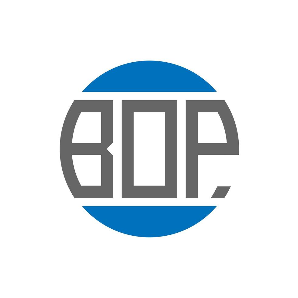 bop brev logotyp design på vit bakgrund. bop kreativ initialer cirkel logotyp begrepp. bop brev design. vektor