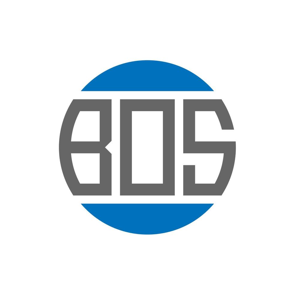 bos-brief-logo-design auf weißem hintergrund. bos kreative initialen kreis logokonzept. bos Briefgestaltung. vektor