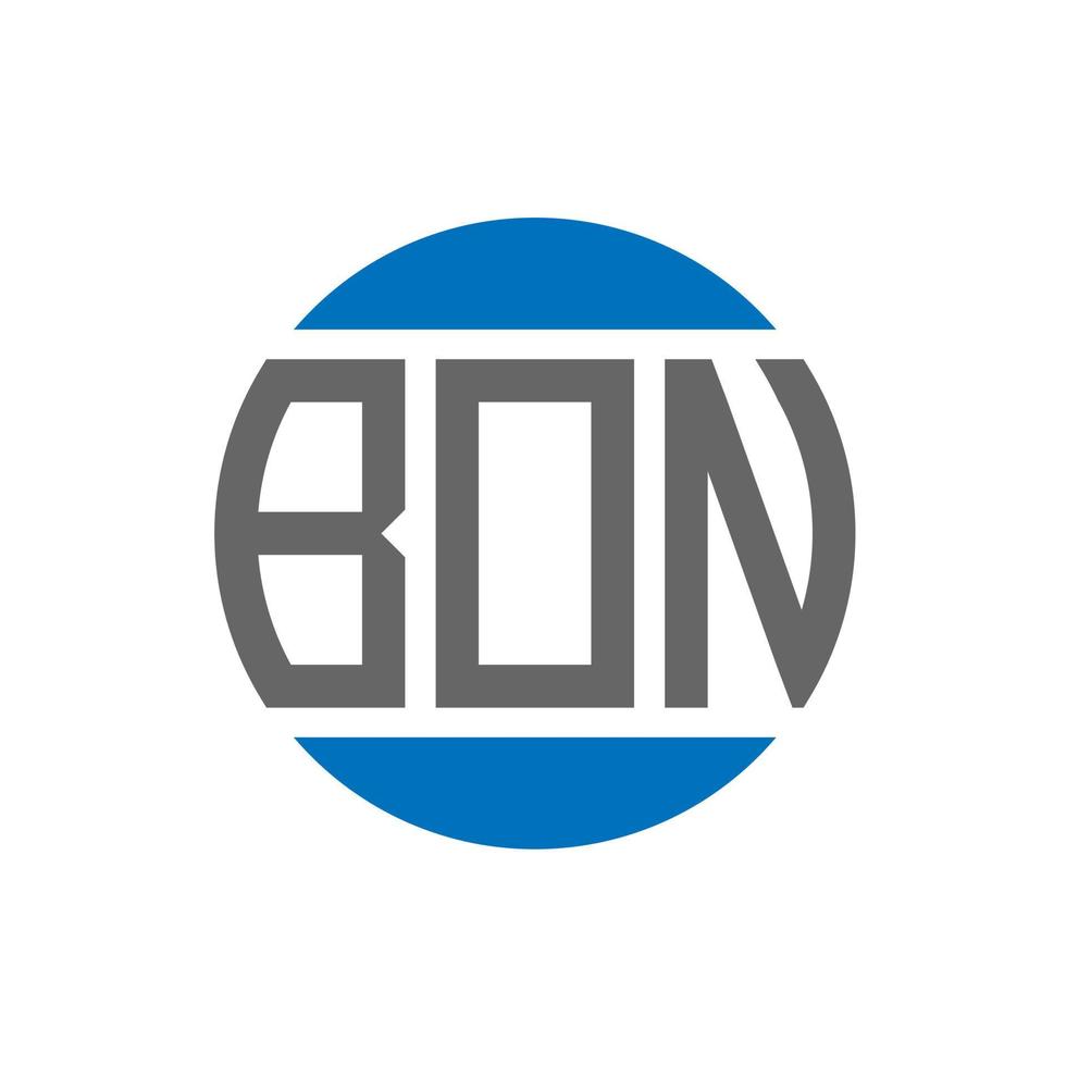 bon brev logotyp design på vit bakgrund. bon kreativ initialer cirkel logotyp begrepp. bon brev design. vektor