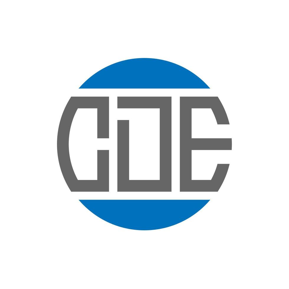 cde-Brief-Logo-Design auf weißem Hintergrund. cde kreative Initialen Kreis Logo-Konzept. cde Briefgestaltung. vektor