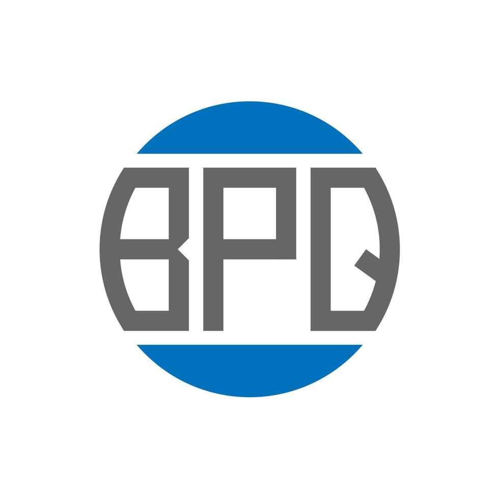bpq-Brief-Logo-Design auf weißem Hintergrund. bpq kreative Initialen Kreis-Logo-Konzept. bpq Briefgestaltung. vektor