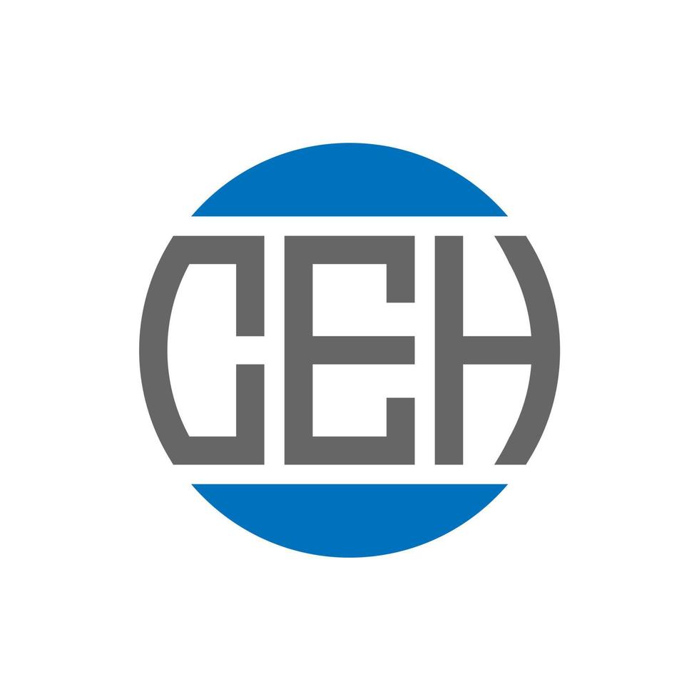 ceh-Brief-Logo-Design auf weißem Hintergrund. ceh creative initials circle logo-konzept. ceh Briefgestaltung. vektor