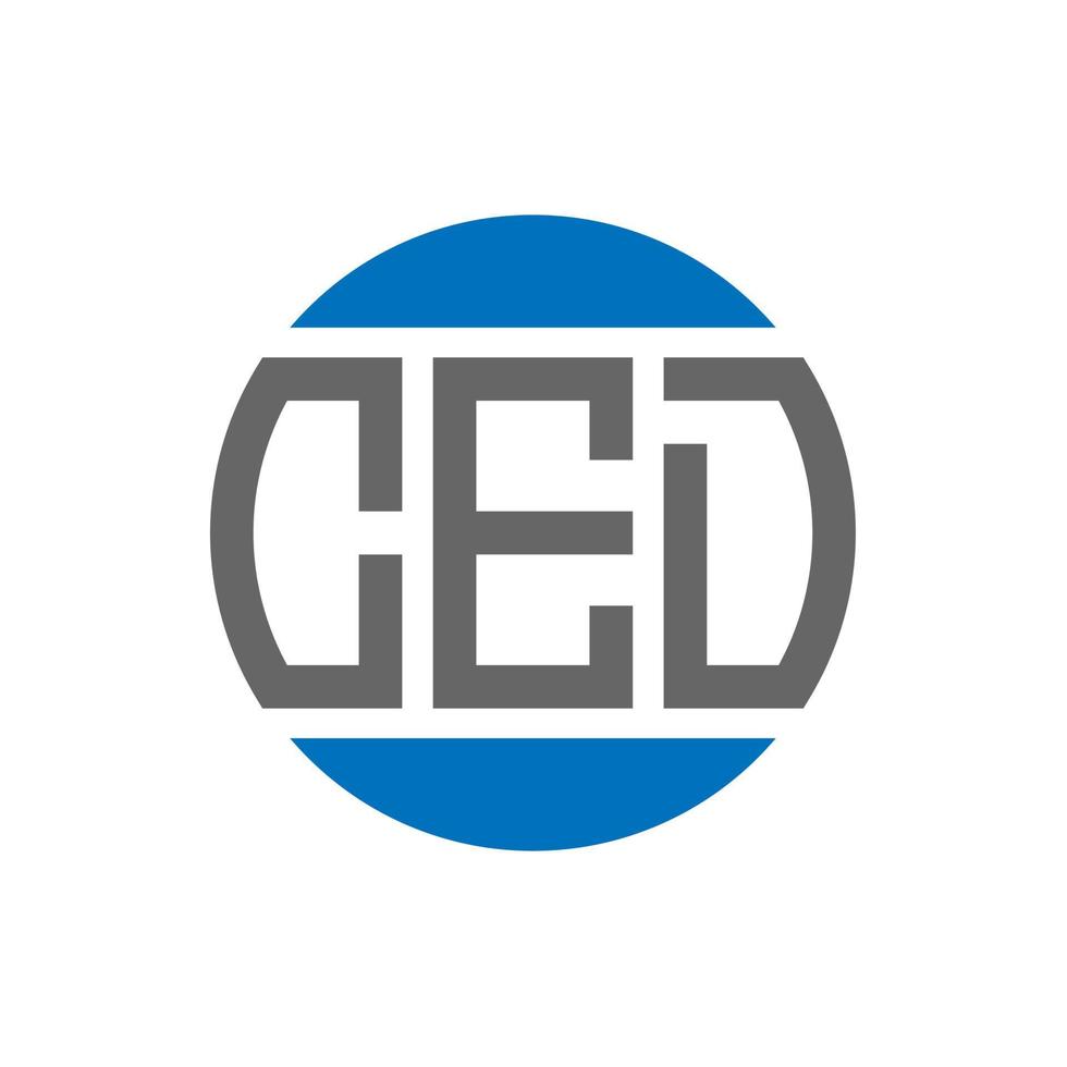 ced-Brief-Logo-Design auf weißem Hintergrund. ced kreative Initialen Kreis Logo-Konzept. ced Briefgestaltung. vektor