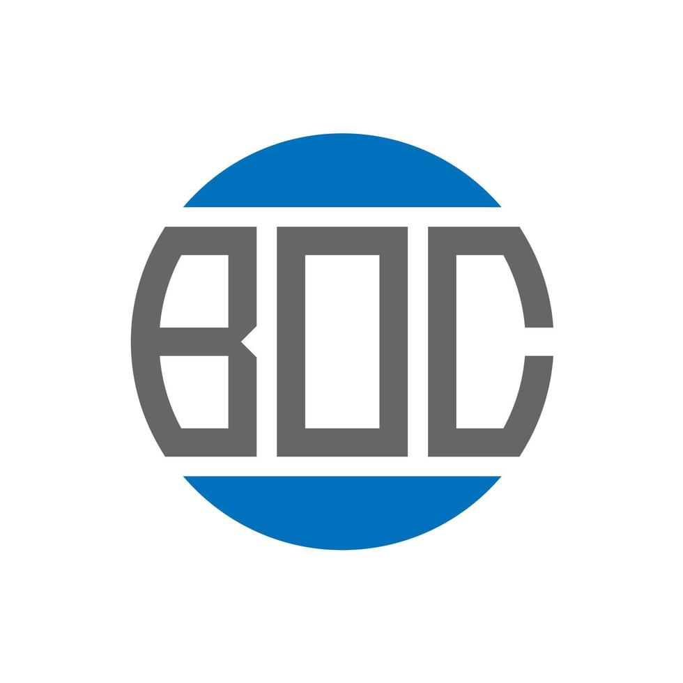 boc-Buchstaben-Logo-Design auf weißem Hintergrund. Boc kreative Initialen Kreis-Logo-Konzept. Boc-Buchstaben-Design. vektor