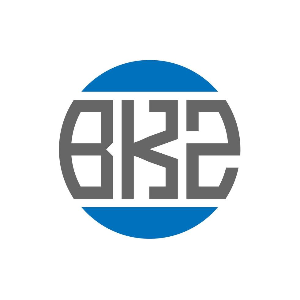 bkz-Brief-Logo-Design auf weißem Hintergrund. bkz kreative Initialen Kreis Logo-Konzept. bkz Briefgestaltung. vektor