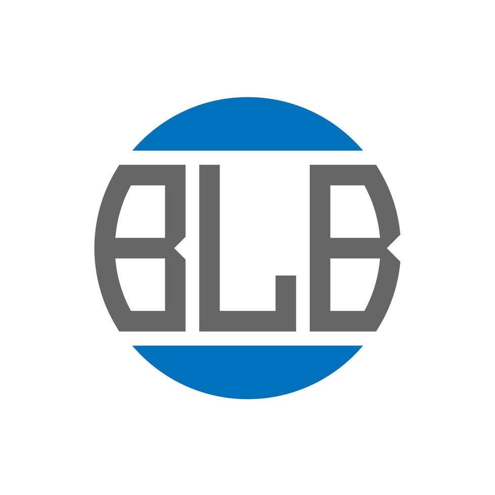 blb-Buchstaben-Logo-Design auf weißem Hintergrund. blb kreative Initialen Kreis Logo-Konzept. blb-Briefgestaltung. vektor