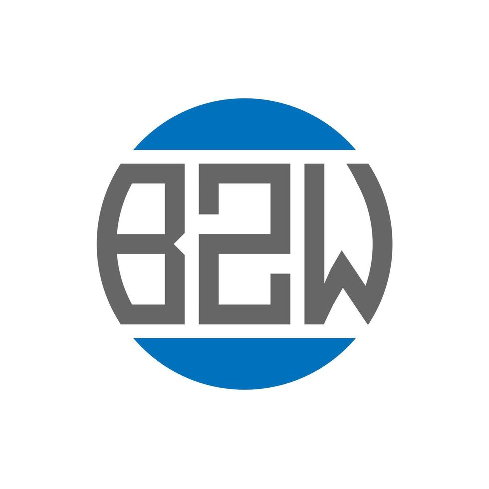 bzw Brief-Logo-Design auf weißem Hintergrund. bzw kreative Initialen Kreis Logo-Konzept. bzw Buchstabengestaltung. vektor