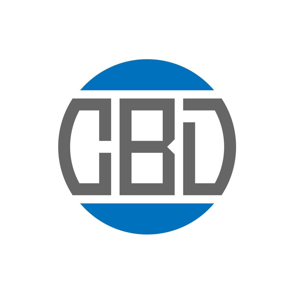 cbd brev logotyp design på vit bakgrund. cbd kreativ initialer cirkel logotyp begrepp. cbd brev design. vektor