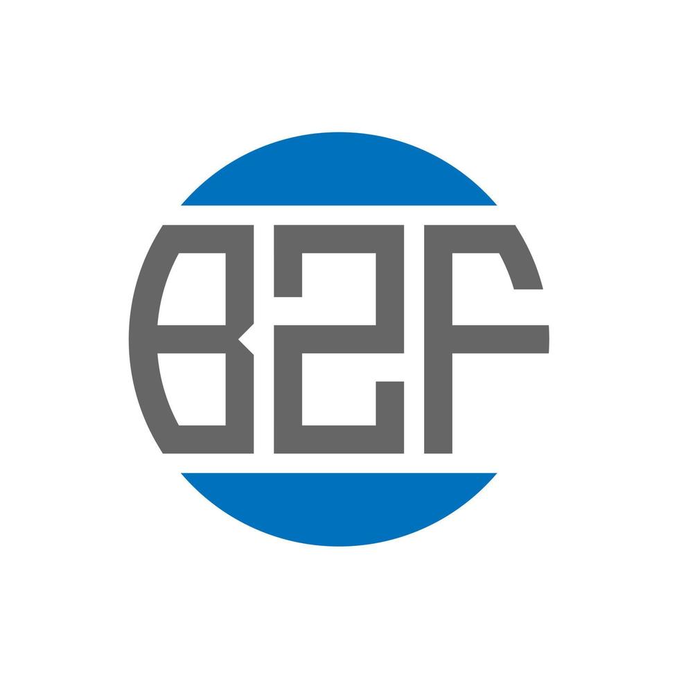bzf-Brief-Logo-Design auf weißem Hintergrund. bzf kreative Initialen Kreis Logo-Konzept. bzf Briefgestaltung. vektor