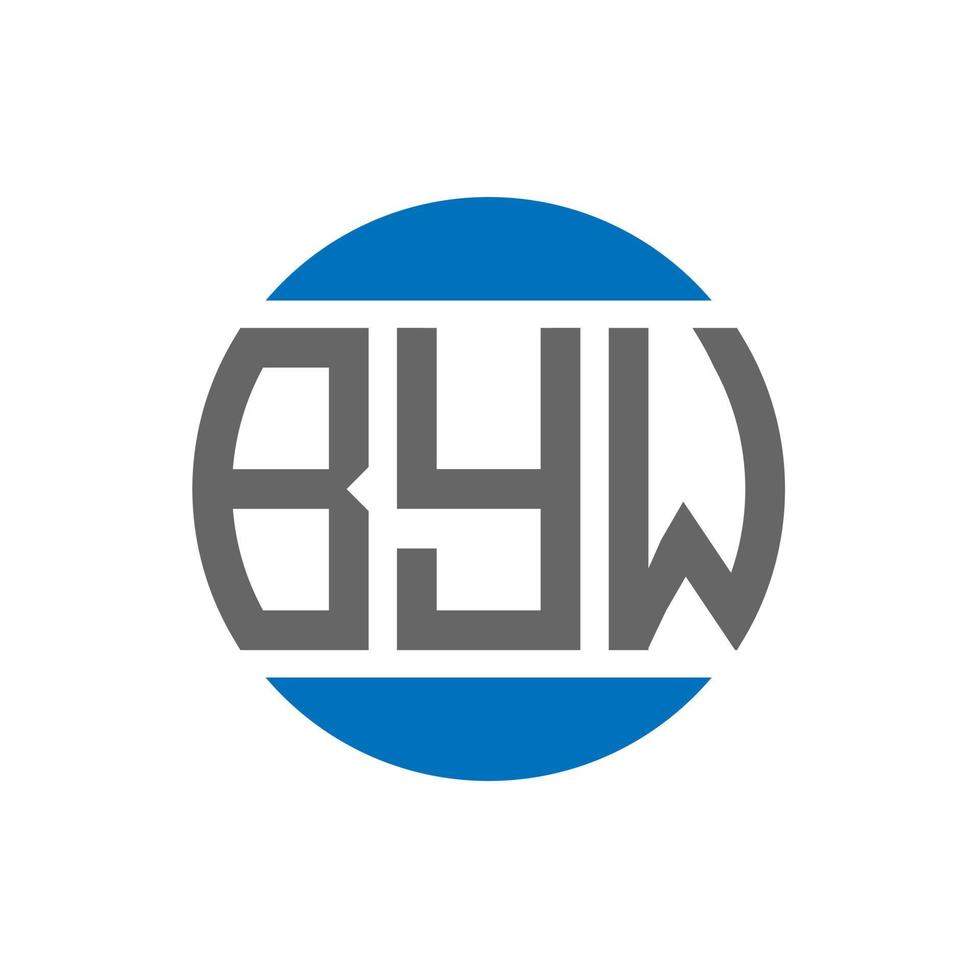 byw-Buchstaben-Logo-Design auf weißem Hintergrund. Byw kreative Initialen Kreis Logo-Konzept. byw Briefgestaltung. vektor