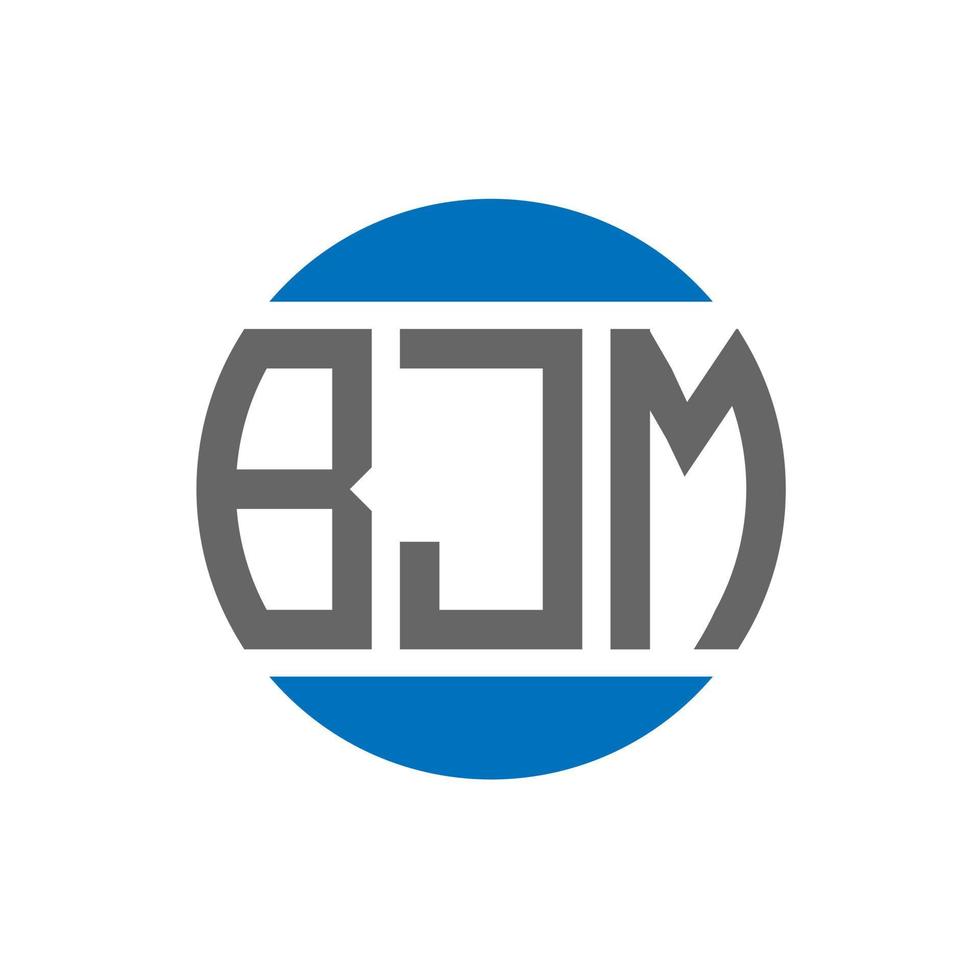 bjm brev logotyp design på vit bakgrund. bjm kreativ initialer cirkel logotyp begrepp. bjm brev design. vektor