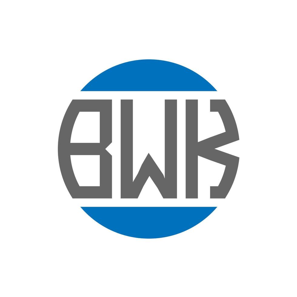 bwk brev logotyp design på vit bakgrund. bwk kreativ initialer cirkel logotyp begrepp. bwk brev design. vektor