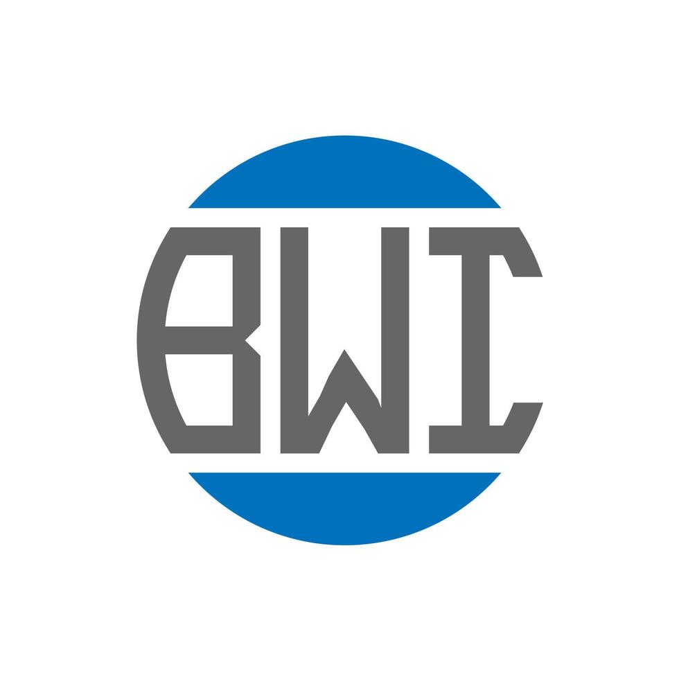 bwi-Brief-Logo-Design auf weißem Hintergrund. bwi creative initials circle logo-konzept. bwi Briefgestaltung. vektor