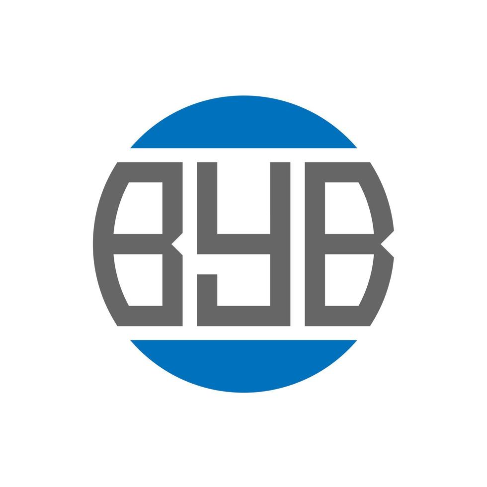 byb-Buchstaben-Logo-Design auf weißem Hintergrund. byb creative initials circle logo-konzept. byb Briefgestaltung. vektor