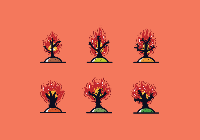 Gratis Burning Bush Vector