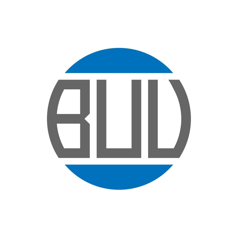buv-Buchstaben-Logo-Design auf weißem Hintergrund. buv kreative Initialen Kreis Logo-Konzept. buv Briefgestaltung. vektor