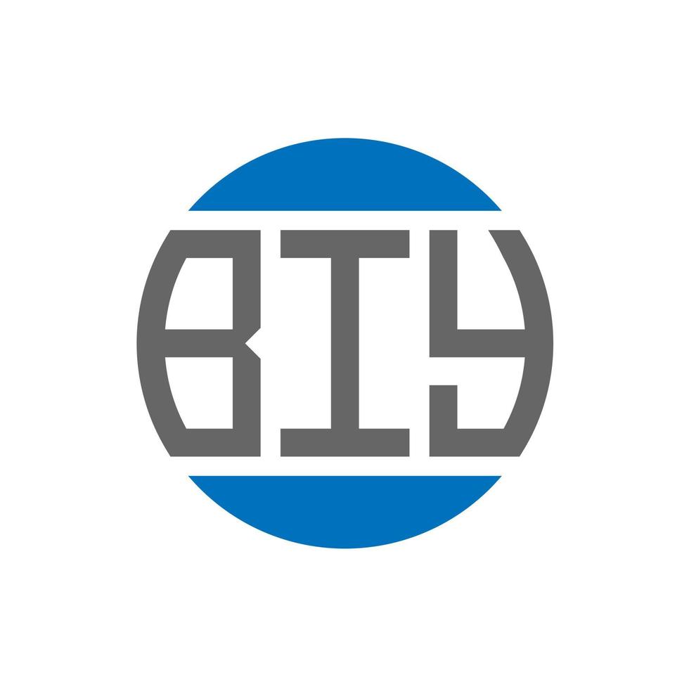 Biy-Brief-Logo-Design auf weißem Hintergrund. biy kreative initialen kreis logokonzept. Biy-Buchstaben-Design. vektor