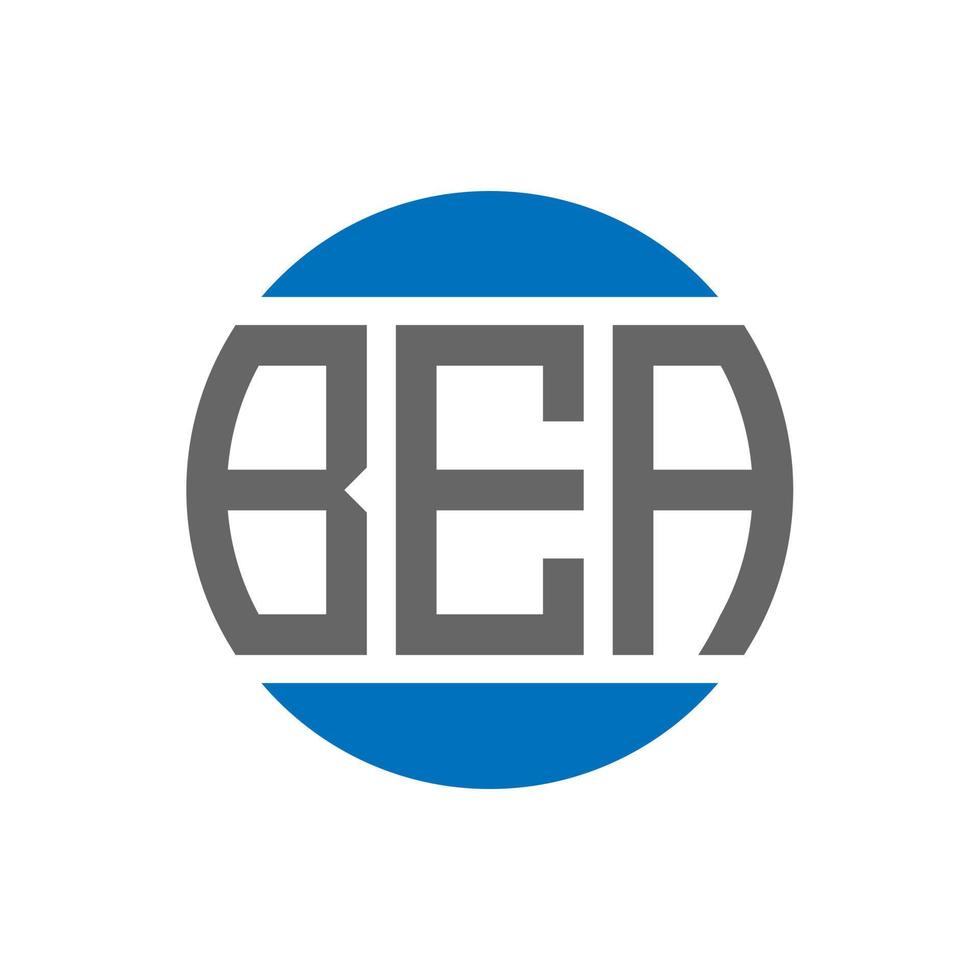 bea brev logotyp design på vit bakgrund. bea kreativ initialer cirkel logotyp begrepp. bea brev design. vektor