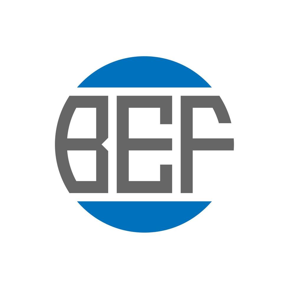 bef-Brief-Logo-Design auf weißem Hintergrund. bef kreatives Initialen-Kreis-Logo-Konzept. bef Briefgestaltung. vektor