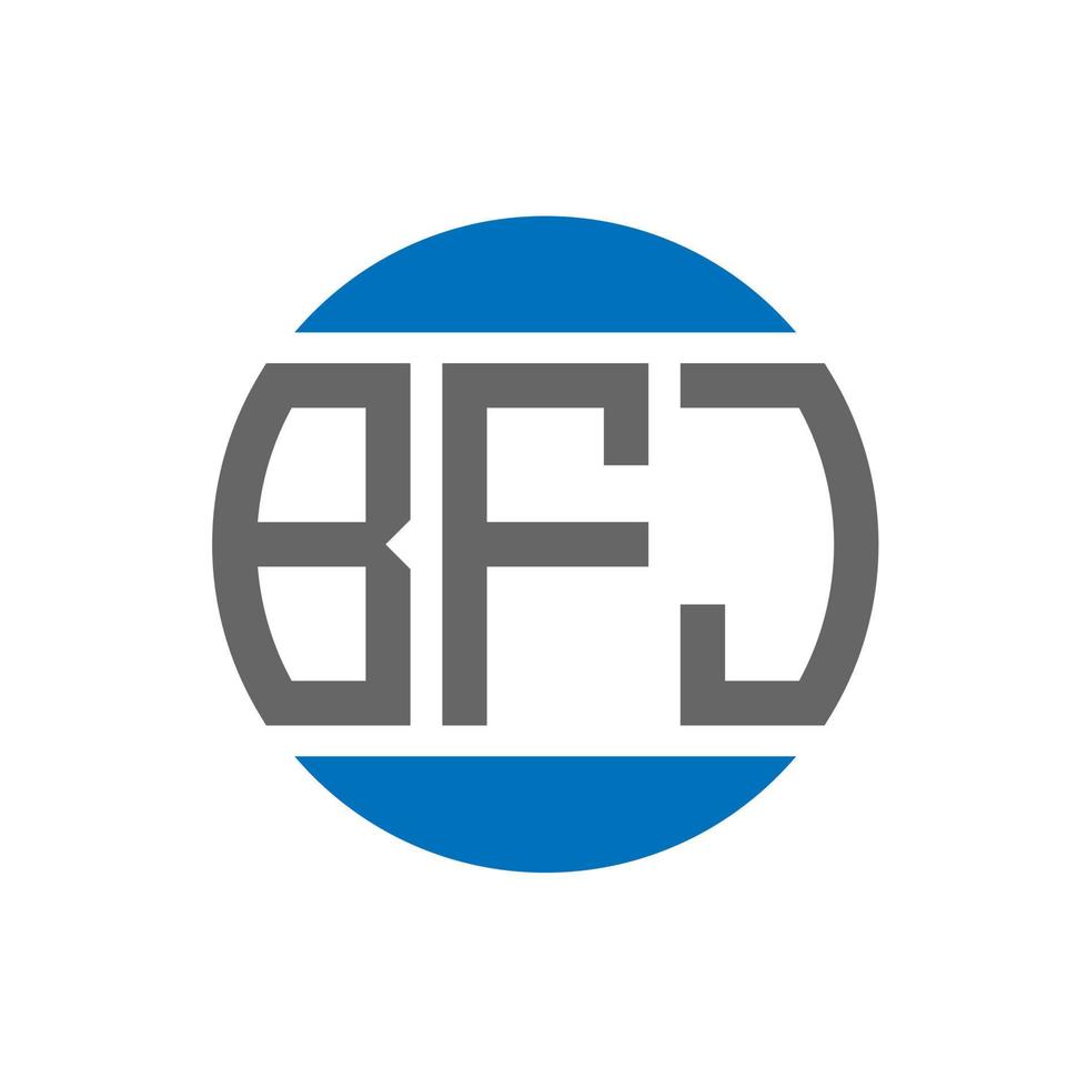 bfj-Brief-Logo-Design auf weißem Hintergrund. bfj kreative initialen kreis logokonzept. bfj Briefgestaltung. vektor