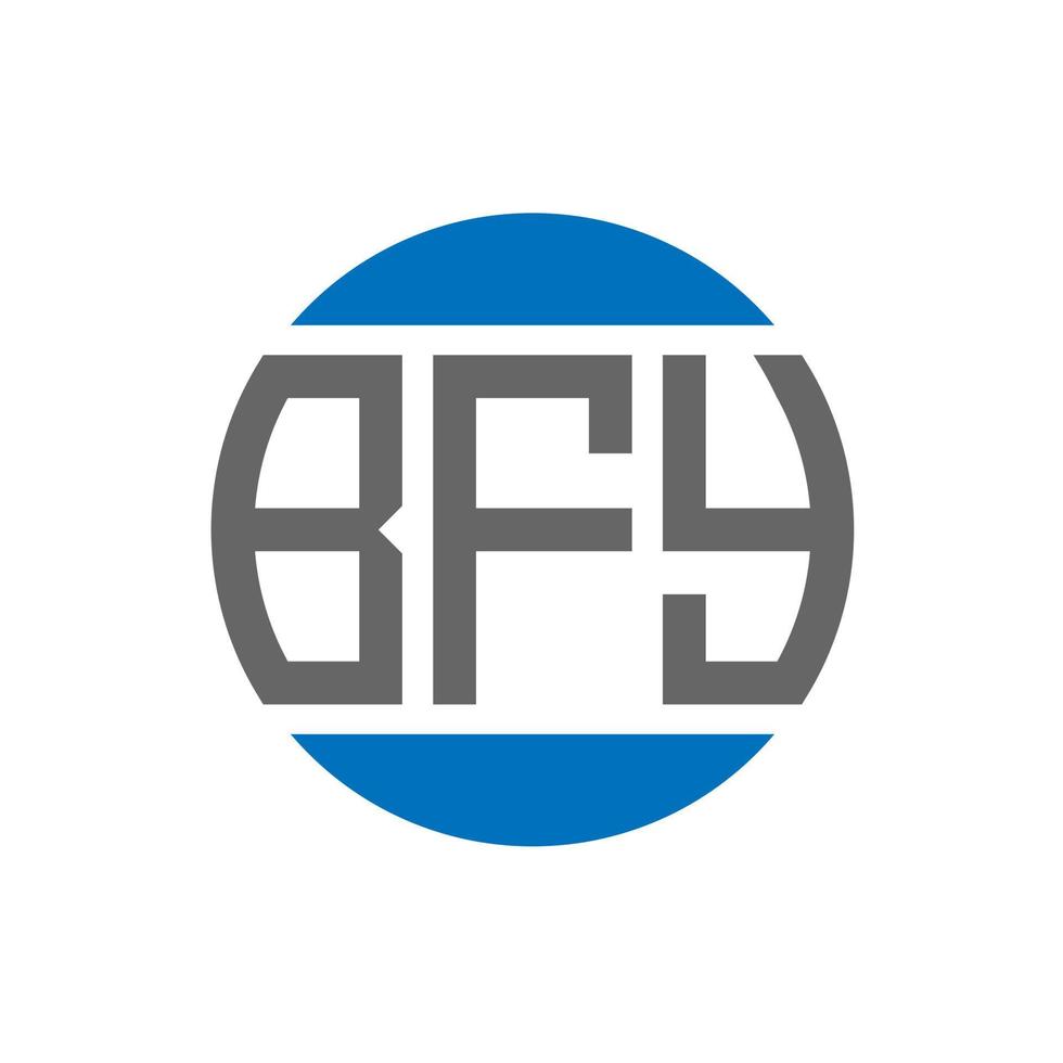 bfy-Brief-Logo-Design auf weißem Hintergrund. bfy kreative Initialen Kreis Logo-Konzept. bfy Briefdesign. vektor