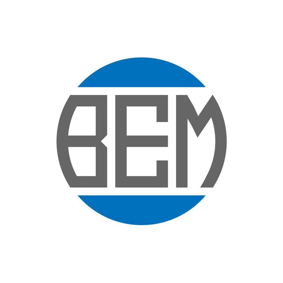 bem-Brief-Logo-Design auf weißem Hintergrund. bem creative initials circle logo-konzept. bem Briefgestaltung. vektor