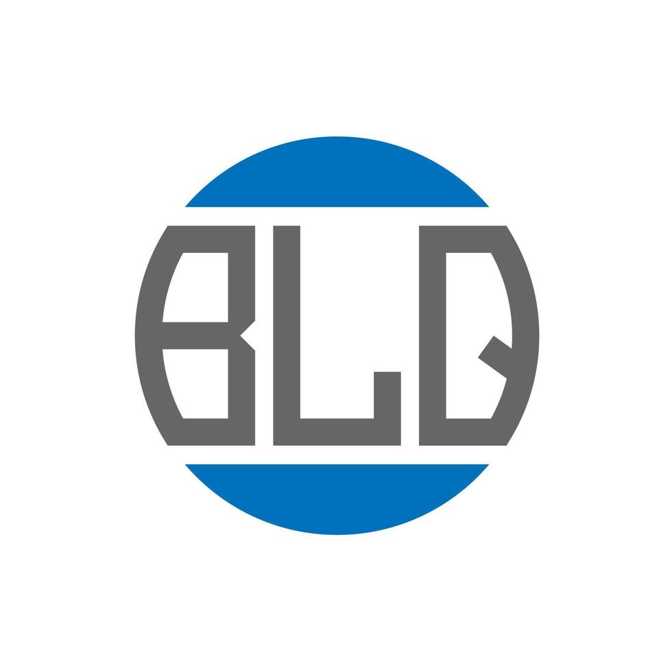 blq-Buchstaben-Logo-Design auf weißem Hintergrund. blq kreative Initialen Kreis Logo-Konzept. blq Briefgestaltung. vektor