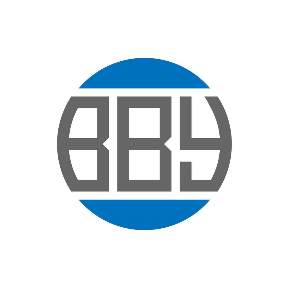 bby brev logotyp design på vit bakgrund. bby kreativ initialer cirkel logotyp begrepp. bby brev design. vektor