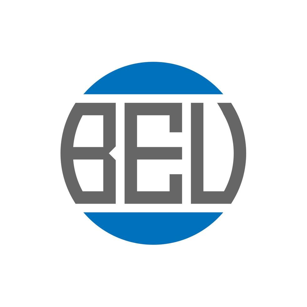 bev-Buchstaben-Logo-Design auf weißem Hintergrund. bev kreative Initialen Kreis Logo-Konzept. bev Briefgestaltung. vektor