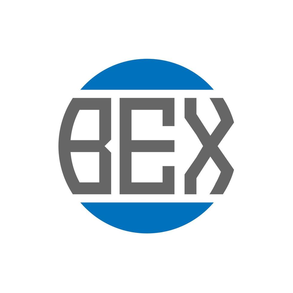 bex-Buchstaben-Logo-Design auf weißem Hintergrund. bex creative initials circle logo-konzept. bex Briefgestaltung. vektor