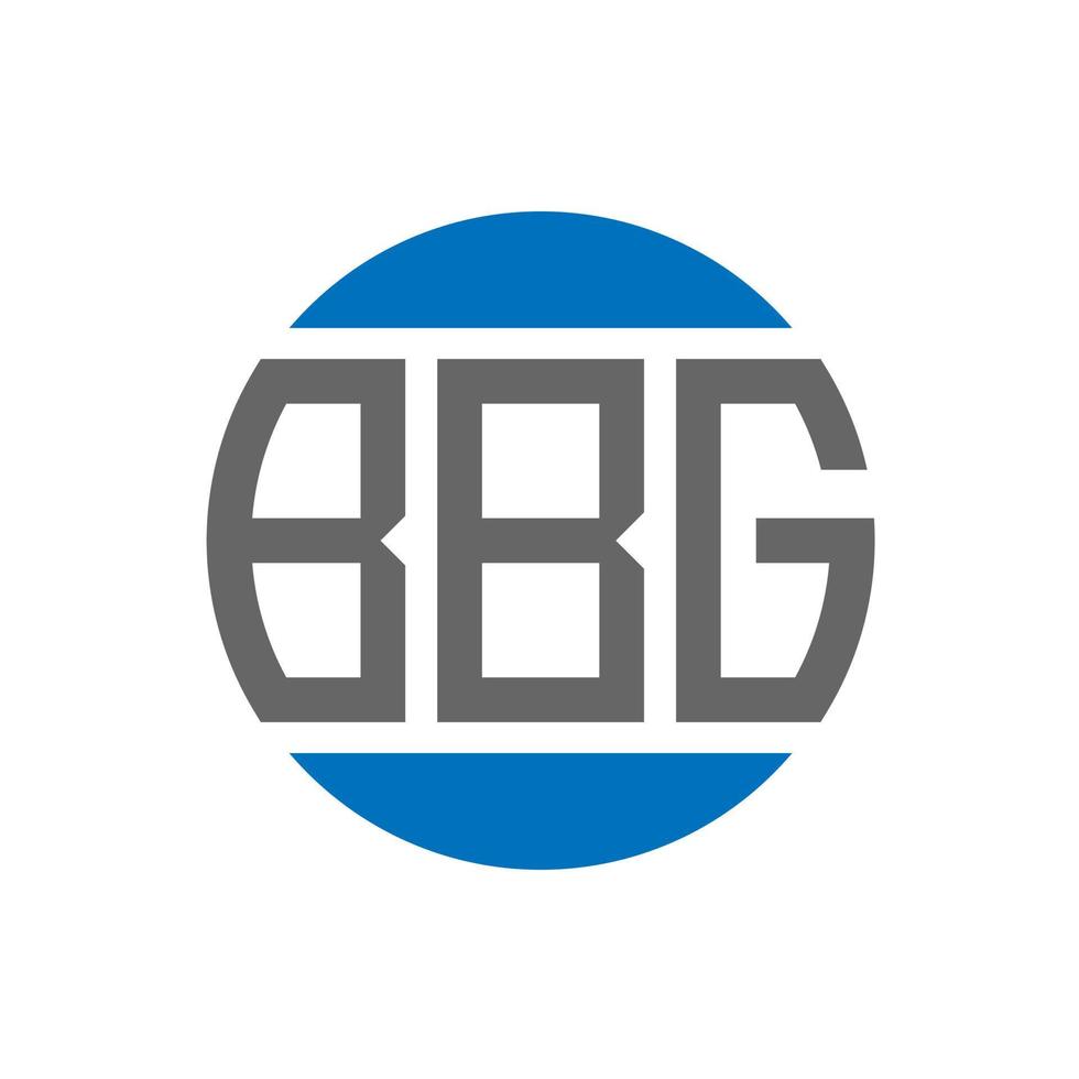 BBG-Brief-Logo-Design auf weißem Hintergrund. bbg kreative Initialen Kreis Logo-Konzept. bbg Briefgestaltung. vektor