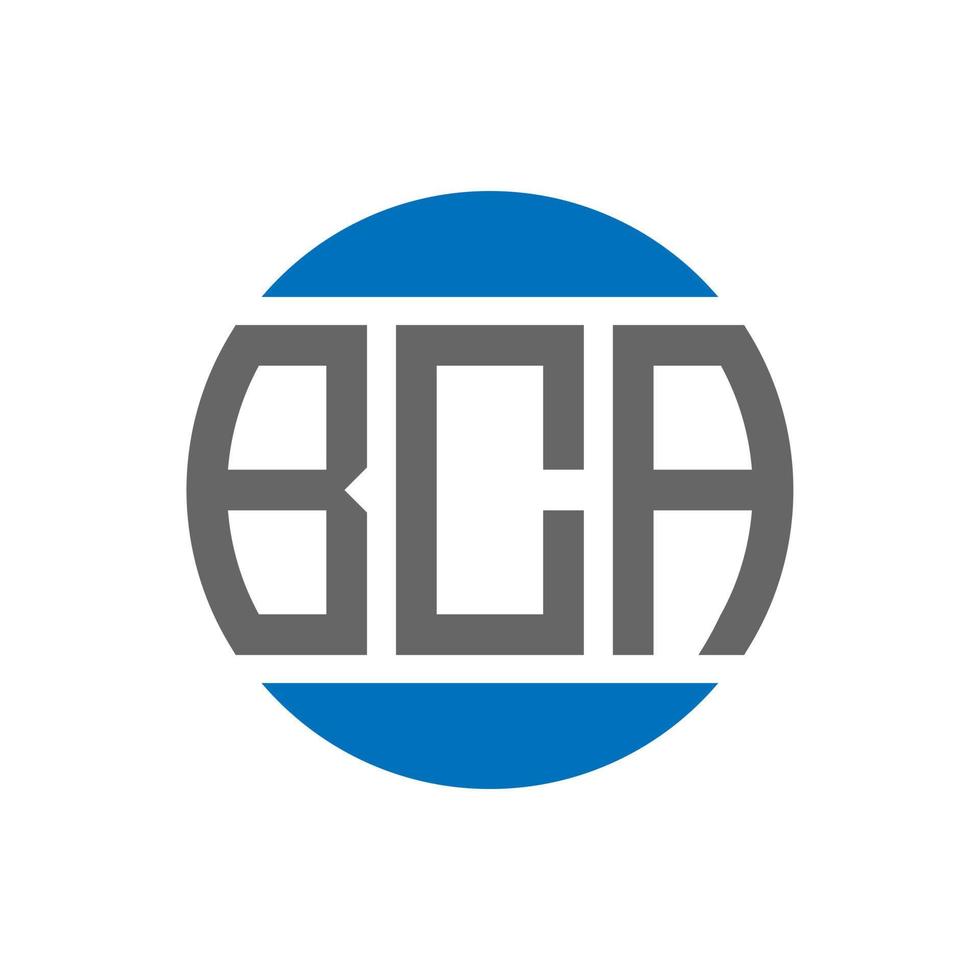 bca-Buchstaben-Logo-Design auf weißem Hintergrund. bca kreative Initialen Kreis Logo-Konzept. bca Briefgestaltung. vektor