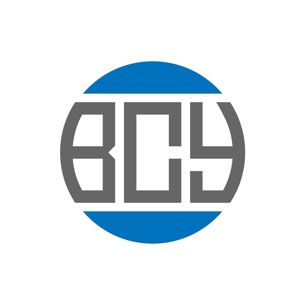 bcy brev logotyp design på vit bakgrund. bcy kreativ initialer cirkel logotyp begrepp. bcy brev design. vektor