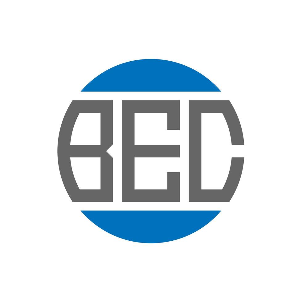 bec brev logotyp design på vit bakgrund. bec kreativ initialer cirkel logotyp begrepp. bec brev design. vektor