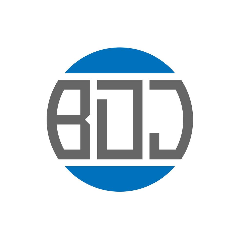 bdj-Brief-Logo-Design auf weißem Hintergrund. bdj kreative initialen kreis logokonzept. Bdj Briefgestaltung. vektor