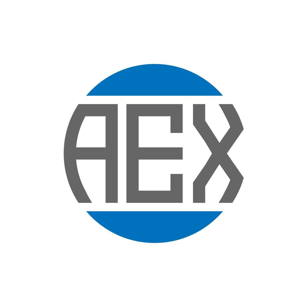 aex-Buchstaben-Logo-Design auf weißem Hintergrund. aex creative initials circle logo-konzept. aex Briefgestaltung. vektor