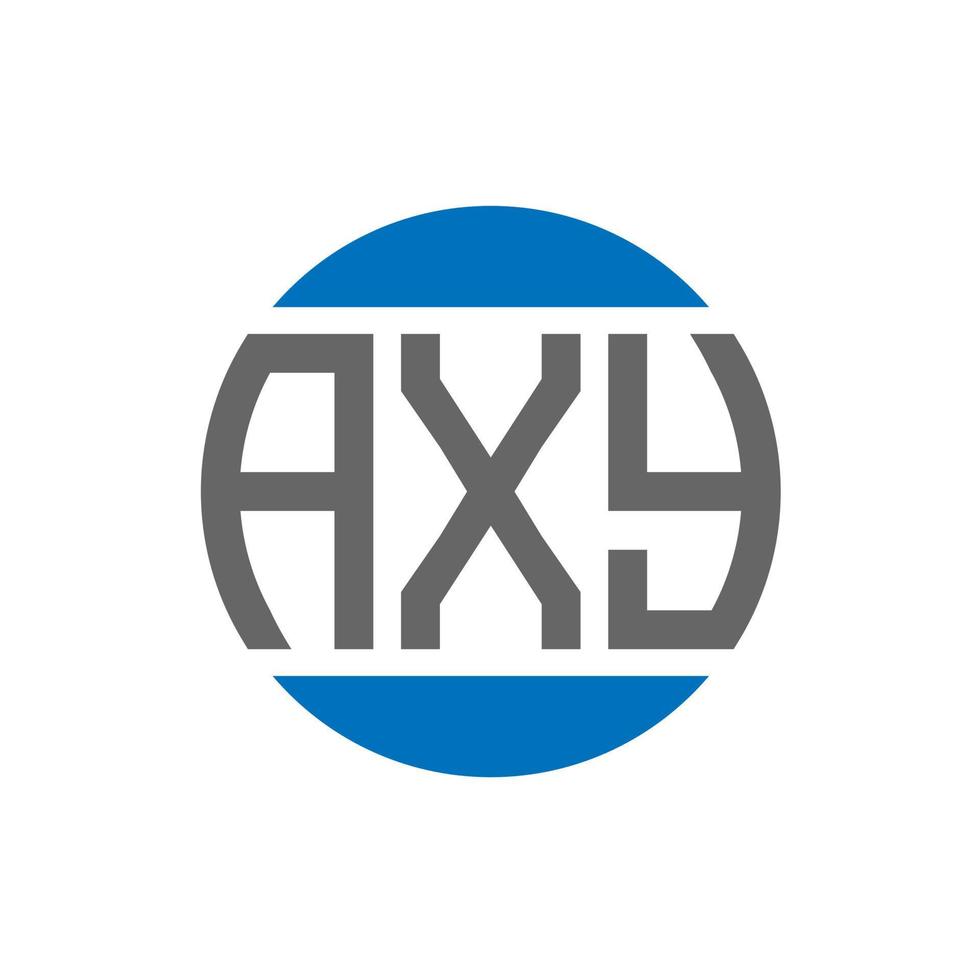 Axy-Buchstaben-Logo-Design auf weißem Hintergrund. Axy kreative Initialen Kreis Logo-Konzept. axy Briefgestaltung. vektor