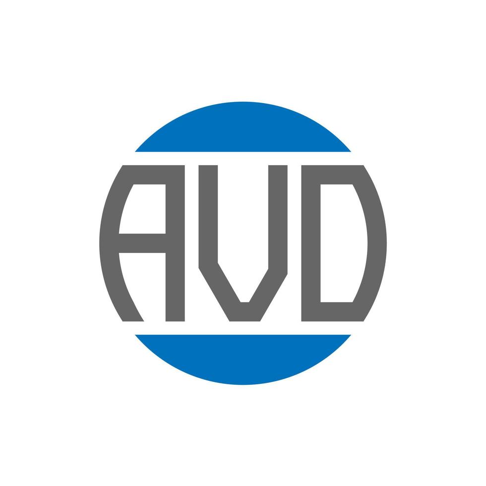Avo-Brief-Logo-Design auf weißem Hintergrund. avo kreative Initialen Kreis Logo-Konzept. Avo-Briefgestaltung. vektor