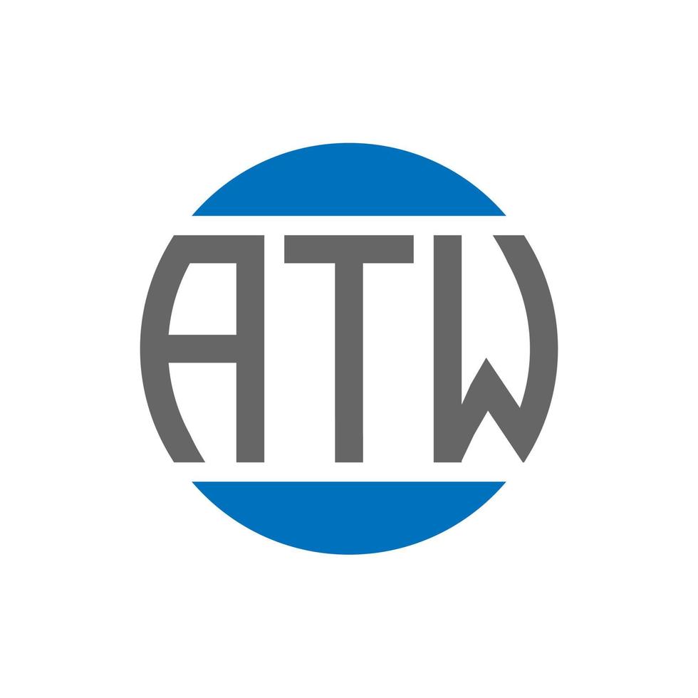 atw-Buchstaben-Logo-Design auf weißem Hintergrund. atw kreative Initialen Kreis-Logo-Konzept. atw Briefgestaltung. vektor