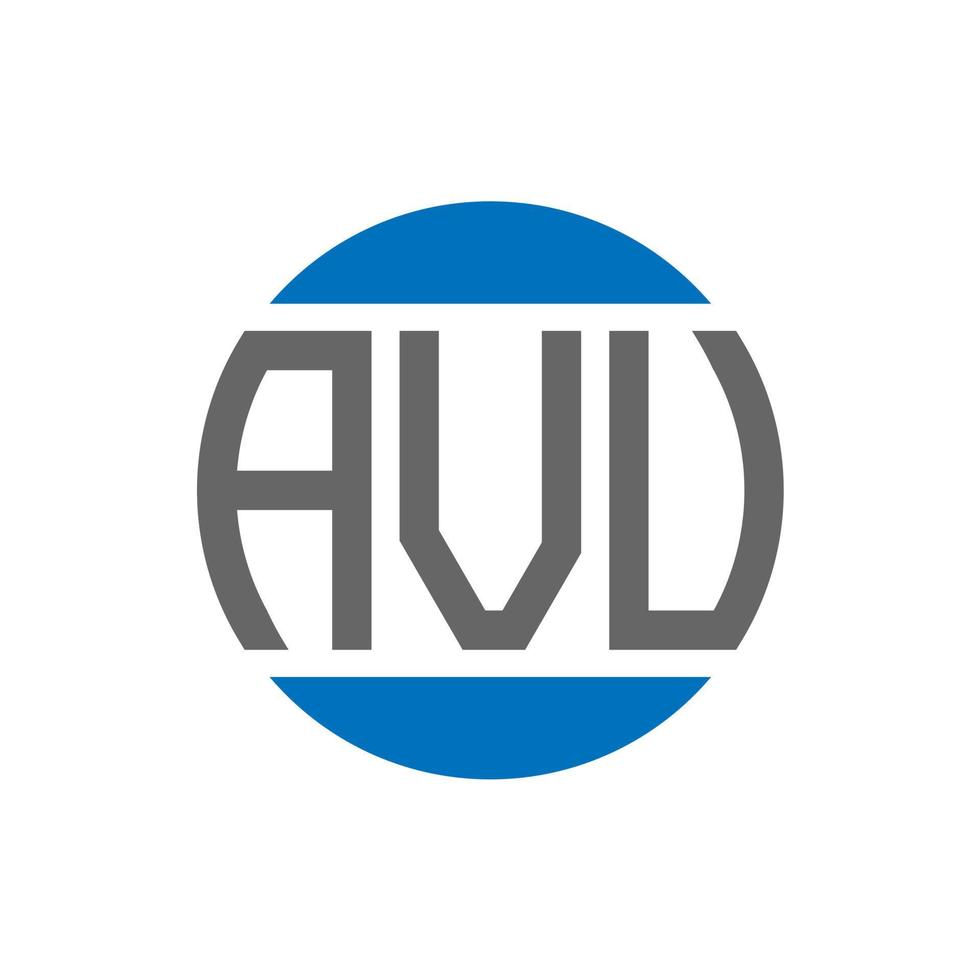 Avu-Brief-Logo-Design auf weißem Hintergrund. avu creative initials circle logo-konzept. avu Briefgestaltung. vektor