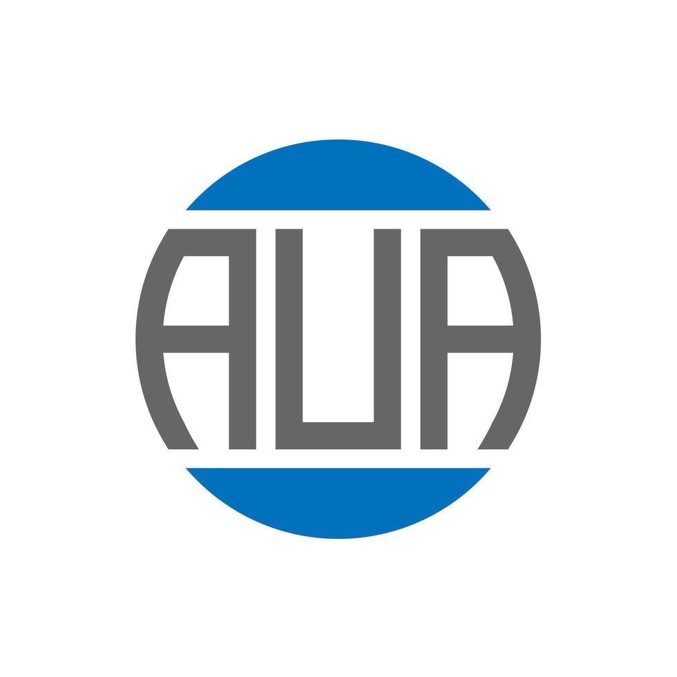 aua-Buchstaben-Logo-Design auf weißem Hintergrund. aua kreative Initialen Kreis-Logo-Konzept. au Briefgestaltung. vektor