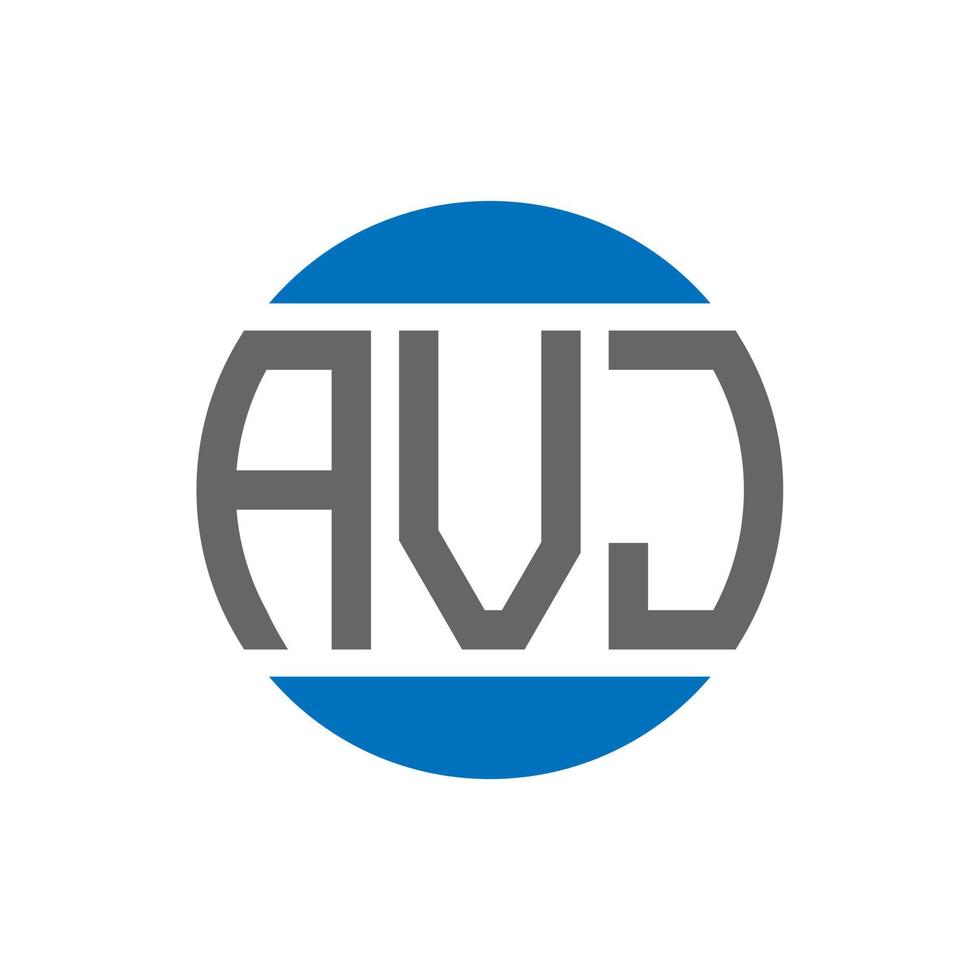 avj-Buchstaben-Logo-Design auf weißem Hintergrund. avj creative initials circle logo-konzept. avj Briefgestaltung. vektor