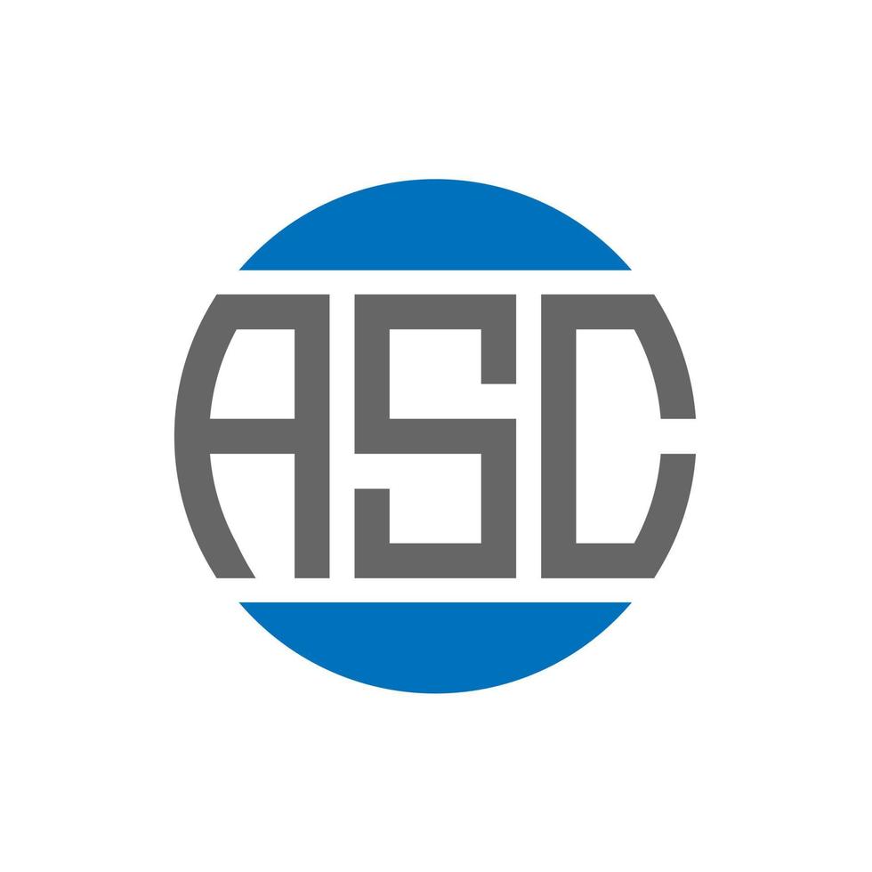 Asc-Brief-Logo-Design auf weißem Hintergrund. asc kreative Initialen Kreis-Logo-Konzept. asc-Briefgestaltung. vektor
