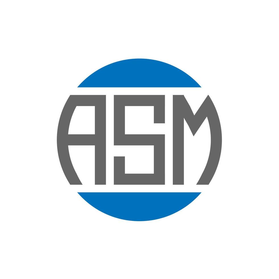 asm brev logotyp design på vit bakgrund. asm kreativ initialer cirkel logotyp begrepp. asm brev design. vektor